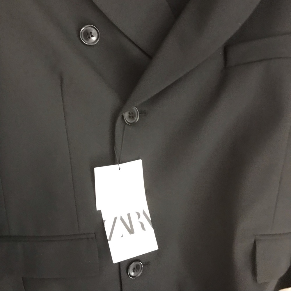 ZARA CROPPED WOOL BLEND BLAZER - Picture 6 of 10